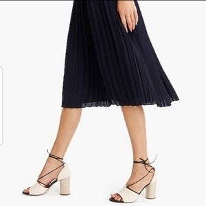 J. Crew Blue Pleated Skirt